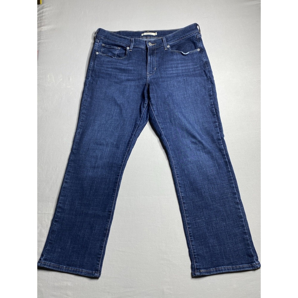 Levi's Classic Straight Jeans Women's 12S W31 L28 Medium Wash Stretch Denim - Picture 10 of 12
